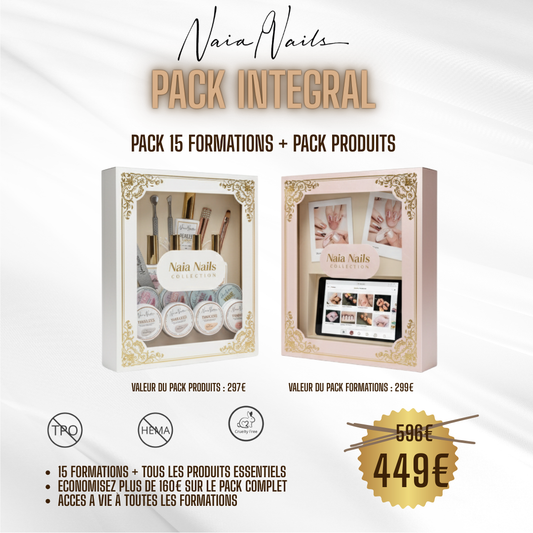 Pack INTEGRAL – 15 Formations + Coffret Produits Naia Nails Collection