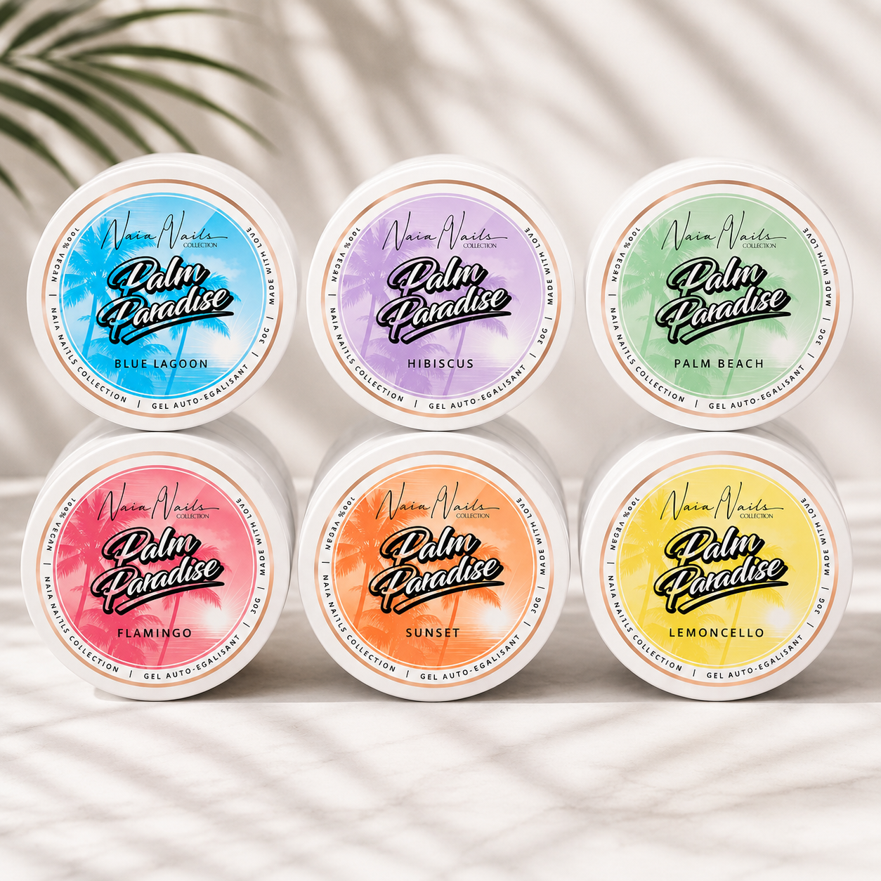 Lot Palm Paradise : 6 Gels auto-égalisants
