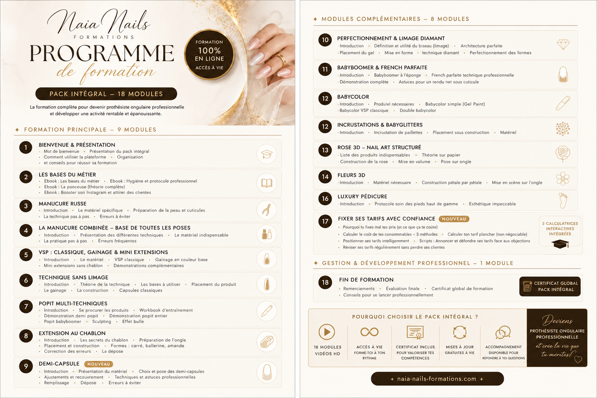 Formation complète : Deviens prothésiste ongulaire