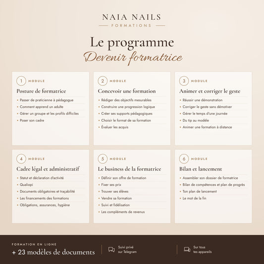 Devenir formatrice prothésiste ongulaire – Formation en ligne