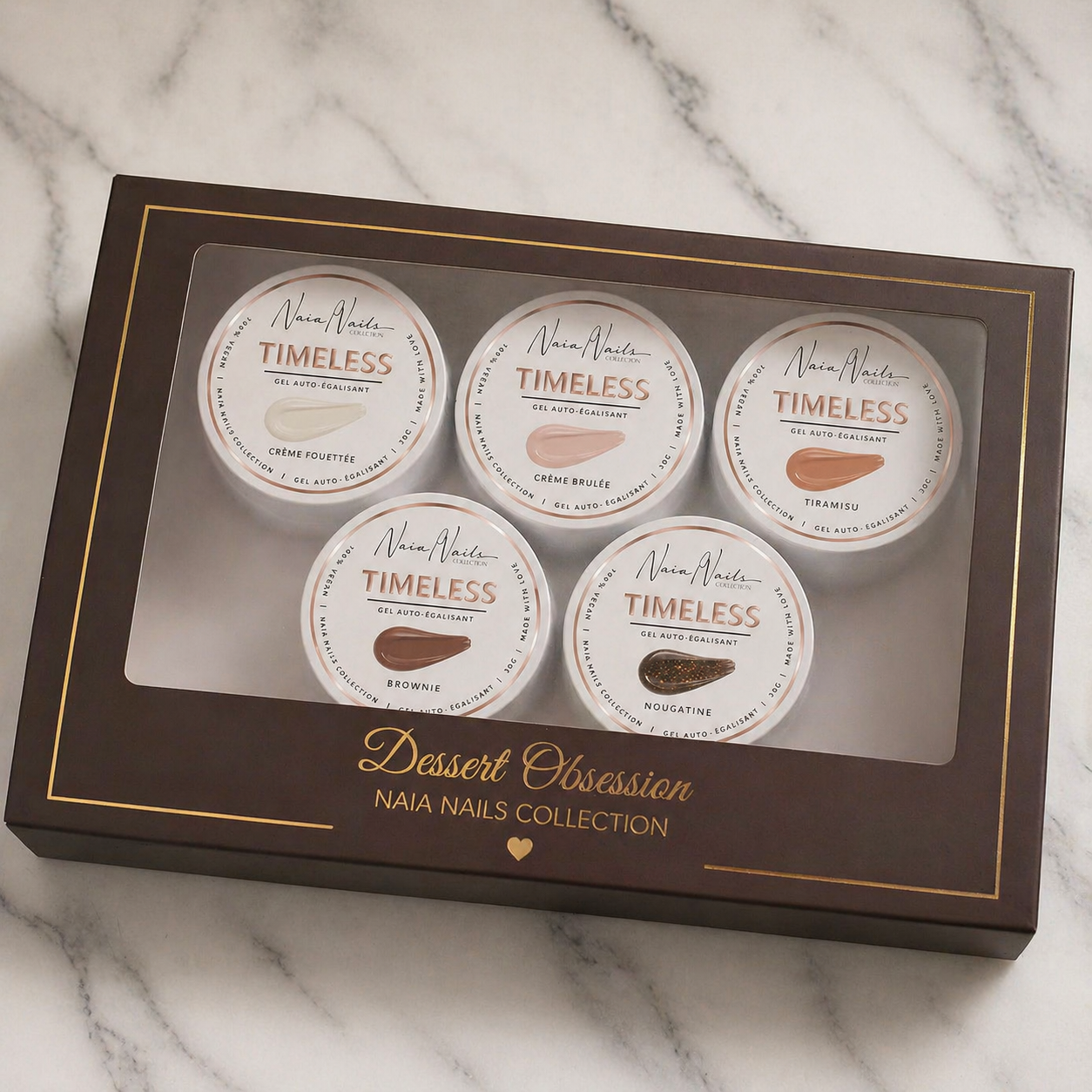 Coffret Dessert Obsession -5 gels de construction auto-égalisants – 30 g