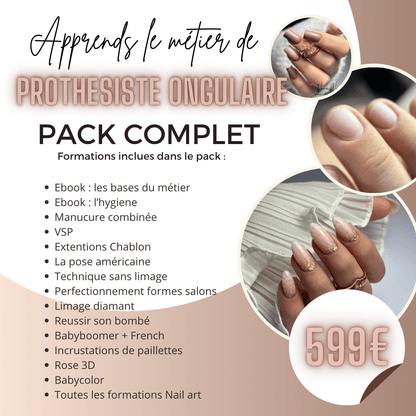 PACK COMPLET 12 FORMATIONS ( TECHNIQUE + NAIL ART ) - Naia Nails Formations